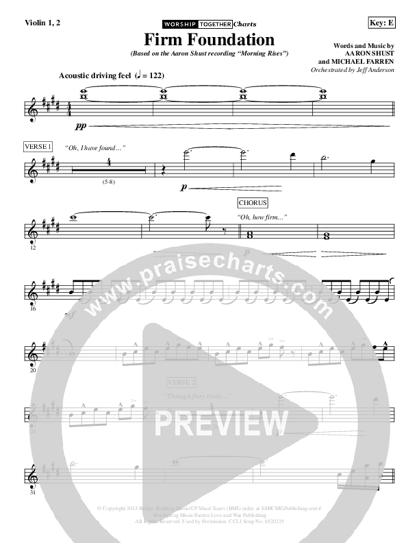 Firm Foundation Violin 1/2 (Aaron Shust)