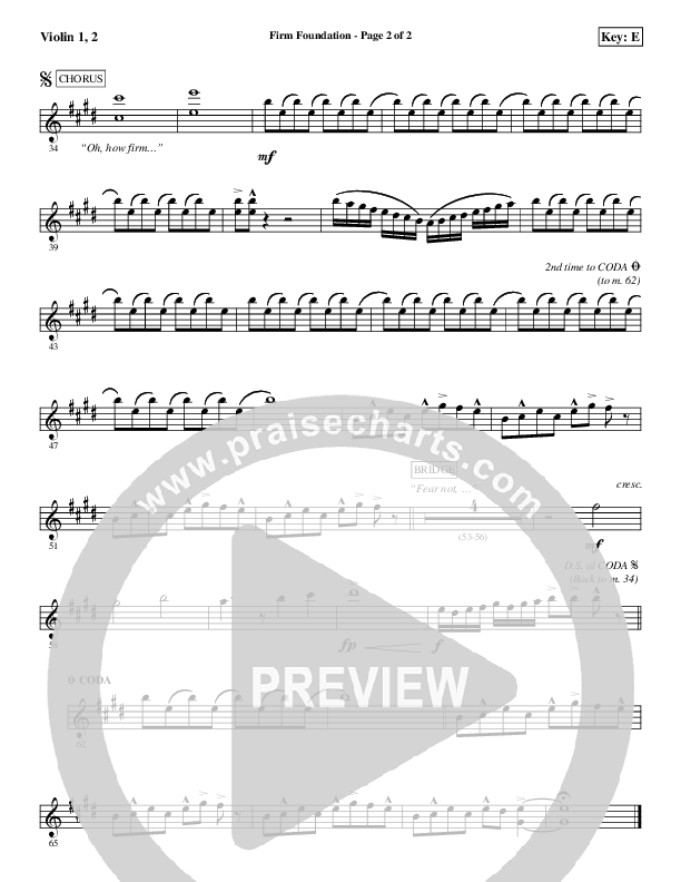 Firm Foundation Violin 1/2 (Aaron Shust)