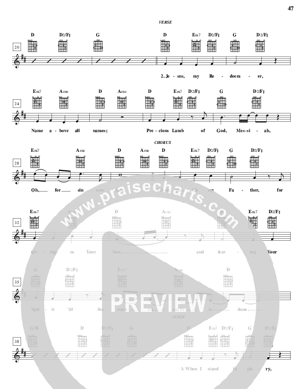 There Is A Redeemer Lead Sheet (Kathryn Scott)