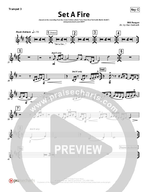 Set A Fire Trumpet 3 (Martin Smith / Jesus Culture)