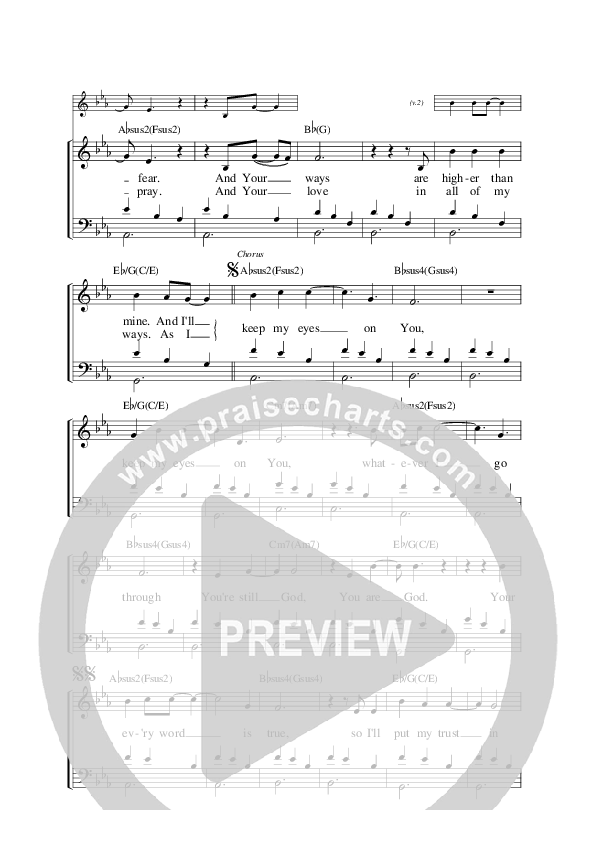 Keep My Eyes On You Piano/Vocal (Graham Kendrick / Reuben Morgan)