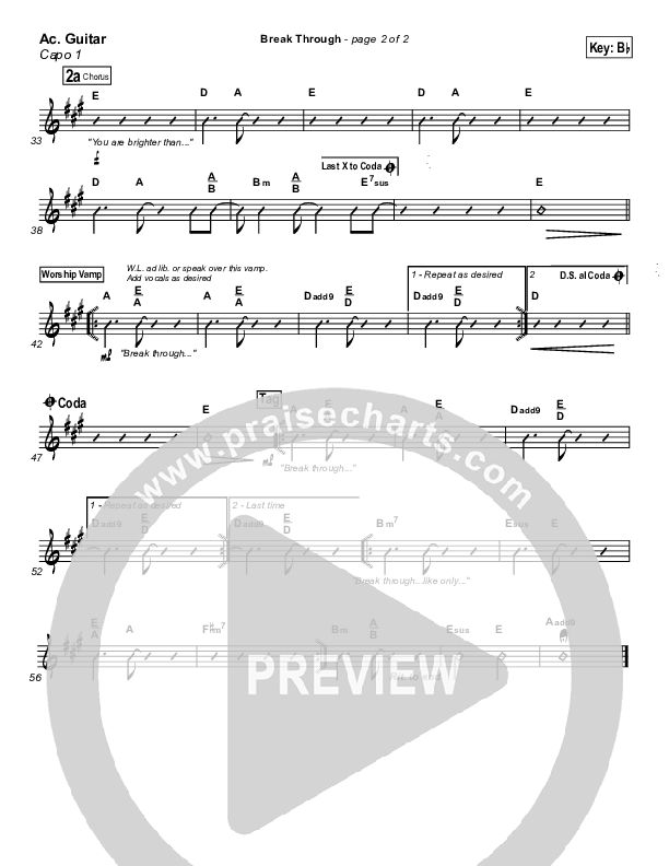 Break Through Acoustic Guitar (Tommy Walker)