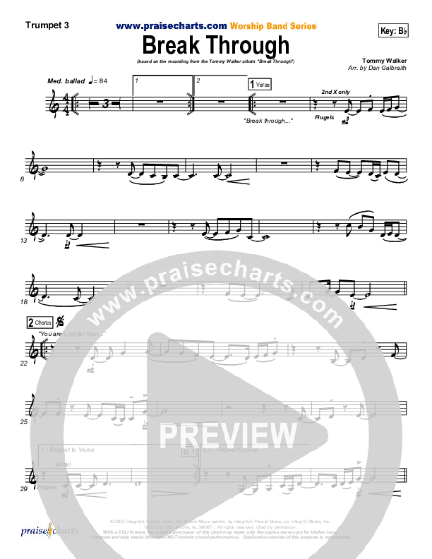 Break Through Trumpet 3 (Tommy Walker)