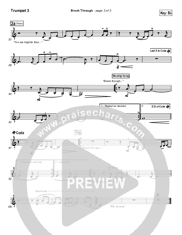 Break Through Trumpet 3 (Tommy Walker)