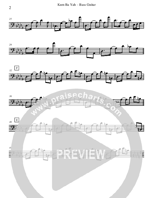 Kum Ba Yah (Instrumental) Bass Guitar (David Arivett)