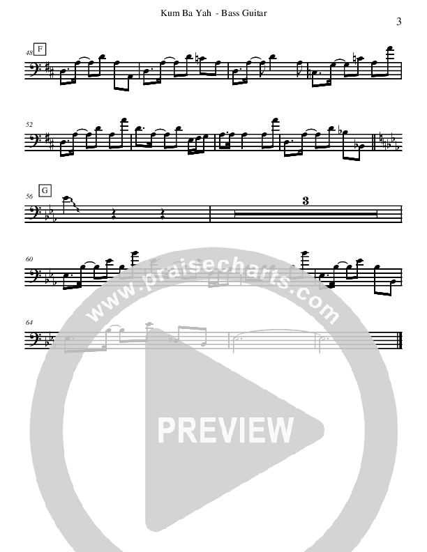 Kum Ba Yah (Instrumental) Bass Guitar (David Arivett)