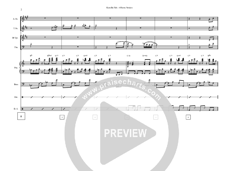 Kum Ba Yah (Instrumental) Conductor's Score (David Arivett)