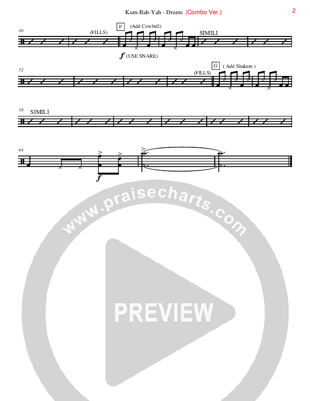 Kum Ba Yah (Instrumental) Drum Set (David Arivett)
