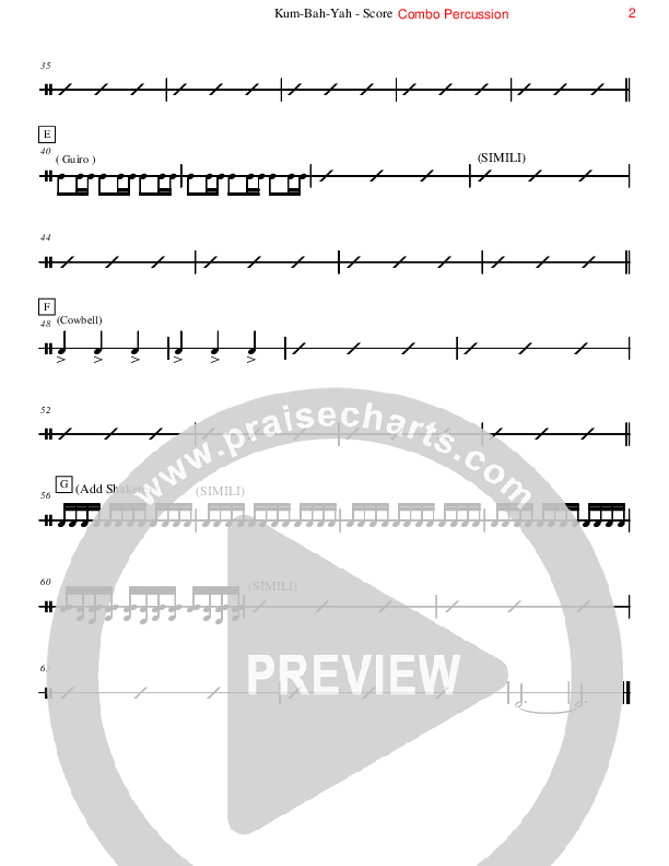 Kum Ba Yah (Instrumental) Percussion (David Arivett)