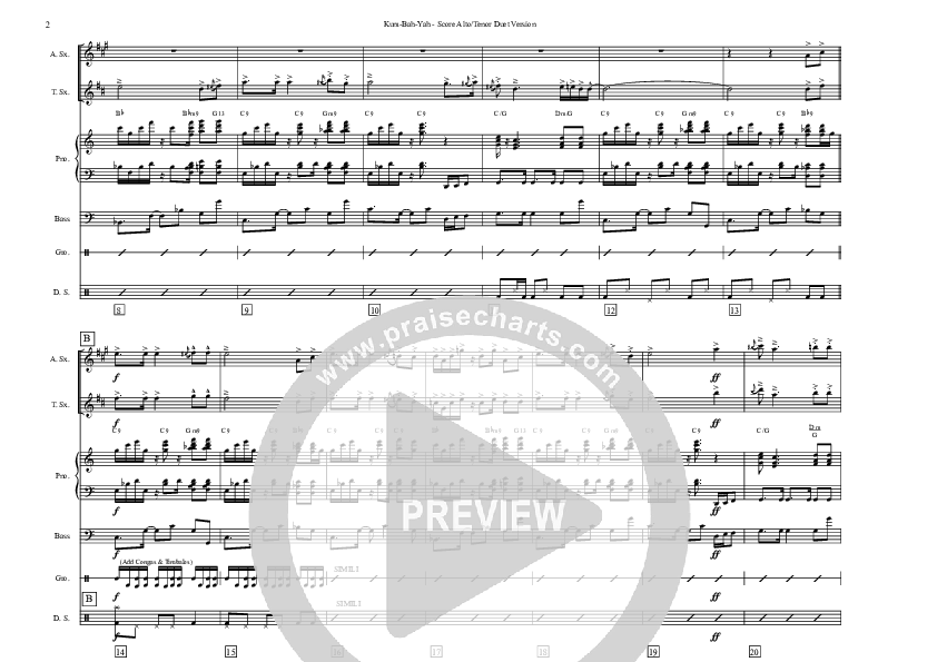 Kum Ba Yah (Instrumental) Conductor's Score (David Arivett)