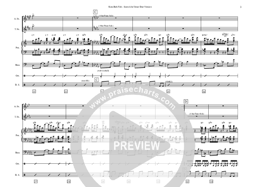 Kum Ba Yah (Instrumental) Conductor's Score (David Arivett)