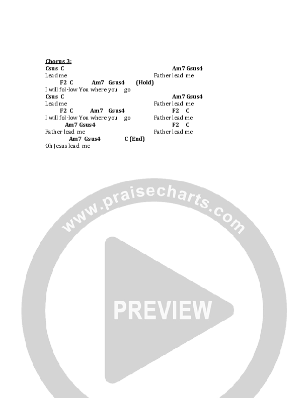 Father Lead Me Chords & Lyrics (Jeremy Horn)
