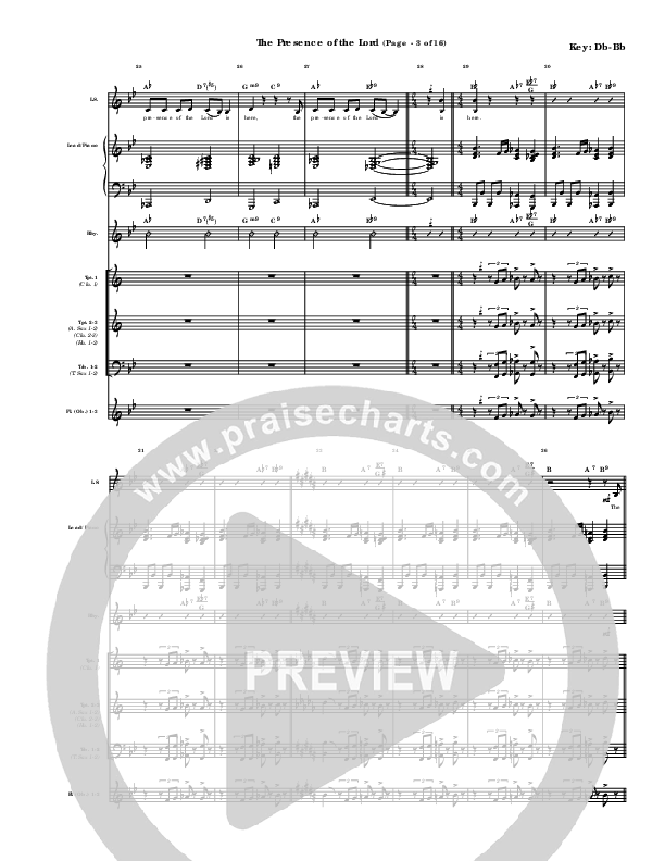 The Presence Of The Lord Is Here Conductor's Score (Byron Cage)