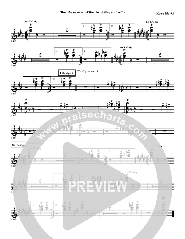 The Presence Of The Lord Is Here Flute/Oboe 1/2/3 (Byron Cage)