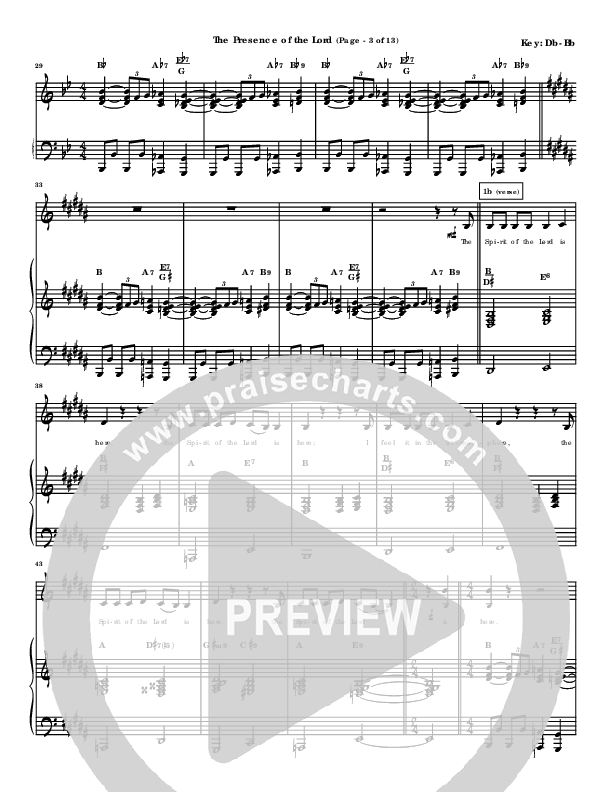 The Presence Of The Lord Is Here Piano/Vocal (Byron Cage)