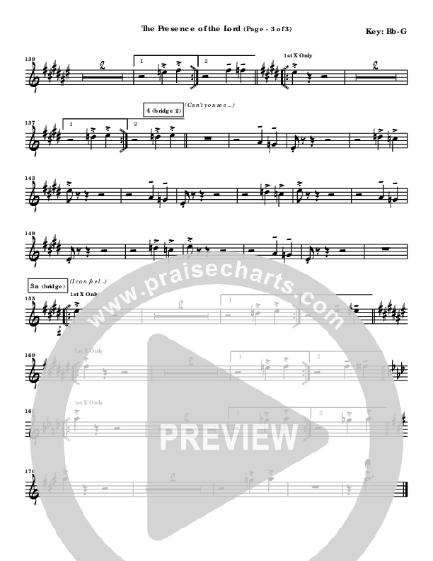 The Presence Of The Lord Is Here Trumpet 1 (Byron Cage)