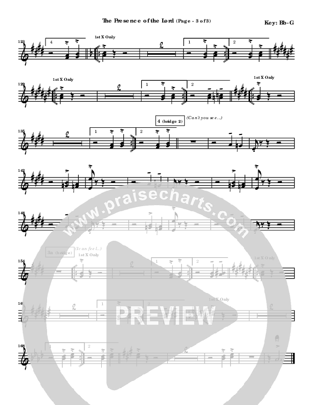 The Presence Of The Lord Is Here Trumpet 2/3 (Byron Cage)