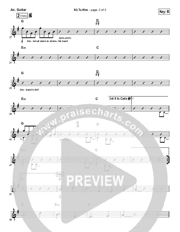 All To Him Acoustic Guitar (Cory Asbury / New Life Worship)