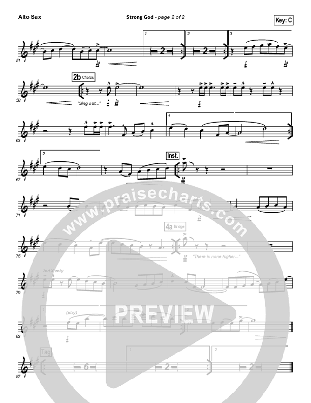 Strong God Alto Sax (Jon Egan / New Life Worship)