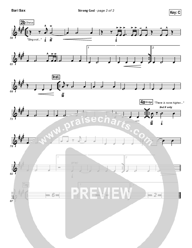 Strong God Bari Sax (Jon Egan / New Life Worship)