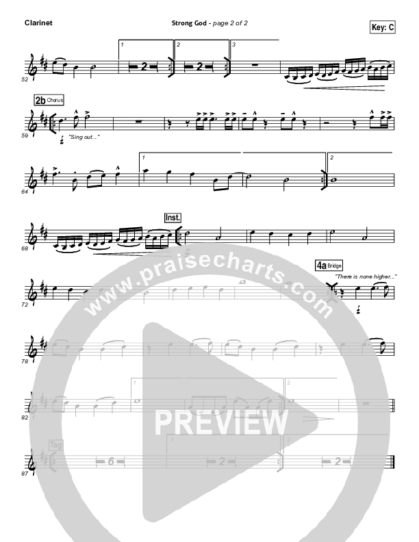 Strong God Clarinet (Jon Egan / New Life Worship)