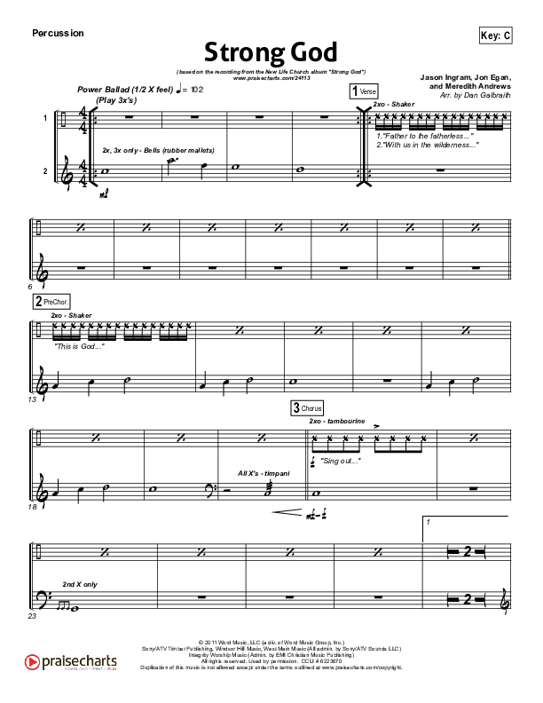 Strong God Percussion (Jon Egan / New Life Worship)