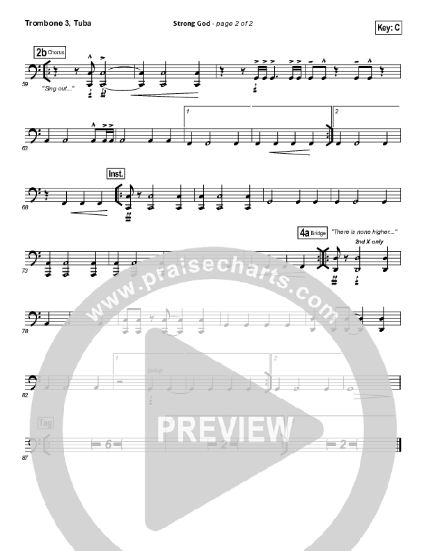 Strong God Trombone 3/Tuba (Jon Egan / New Life Worship)