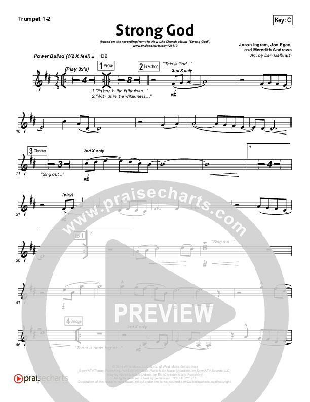 Strong God Brass Pack (Jon Egan / New Life Worship)