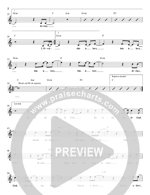 Love Divine Lead Sheet (Rachael Kiehne / Jonathan Moos / New Life Worship)