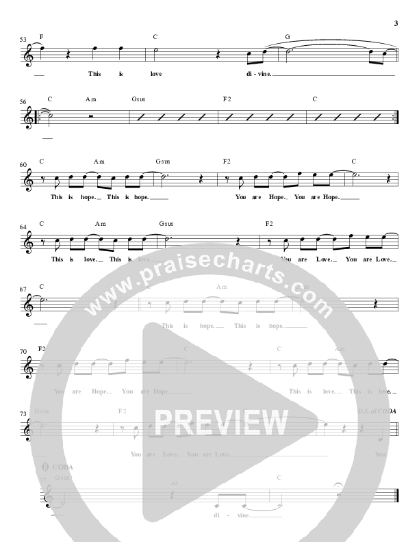 Love Divine Lead Sheet (Rachael Kiehne / Jonathan Moos / New Life Worship)