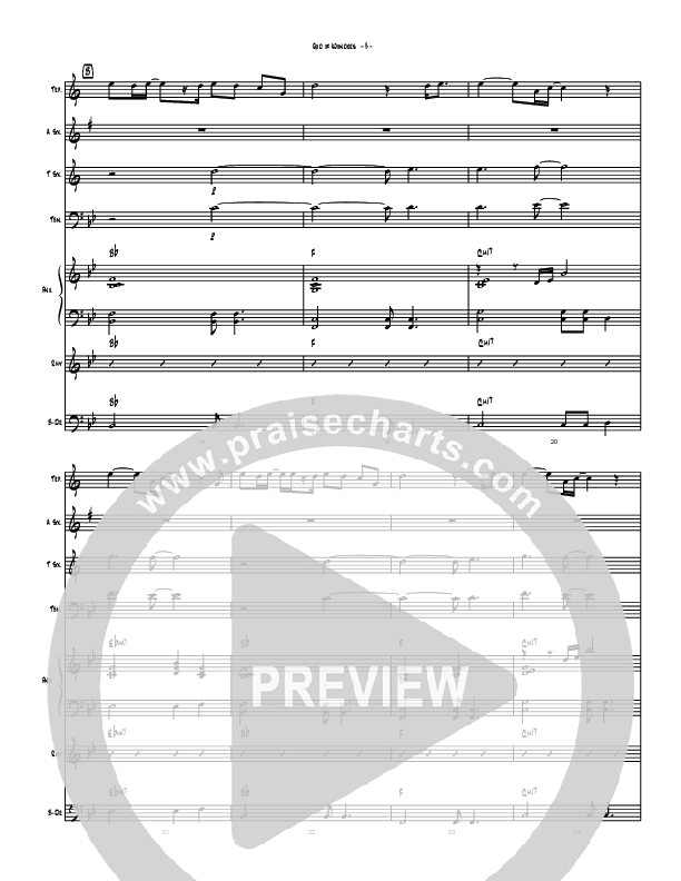 God Of Wonders (Instrumental) Conductor's Score (Brad Henderson)