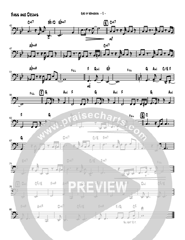 God Of Wonders (Instrumental) Drum Set (Brad Henderson)