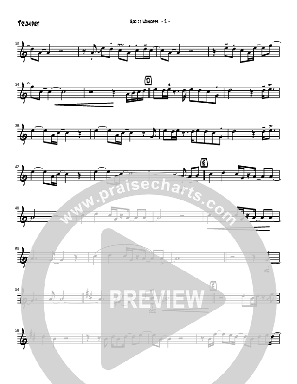 God Of Wonders (Instrumental) Trumpet (Brad Henderson)