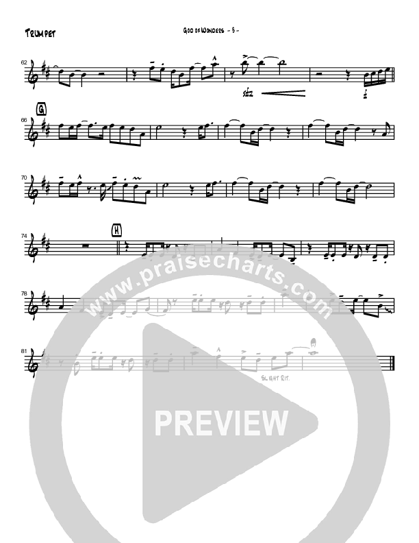 God Of Wonders (Instrumental) Trumpet (Brad Henderson)
