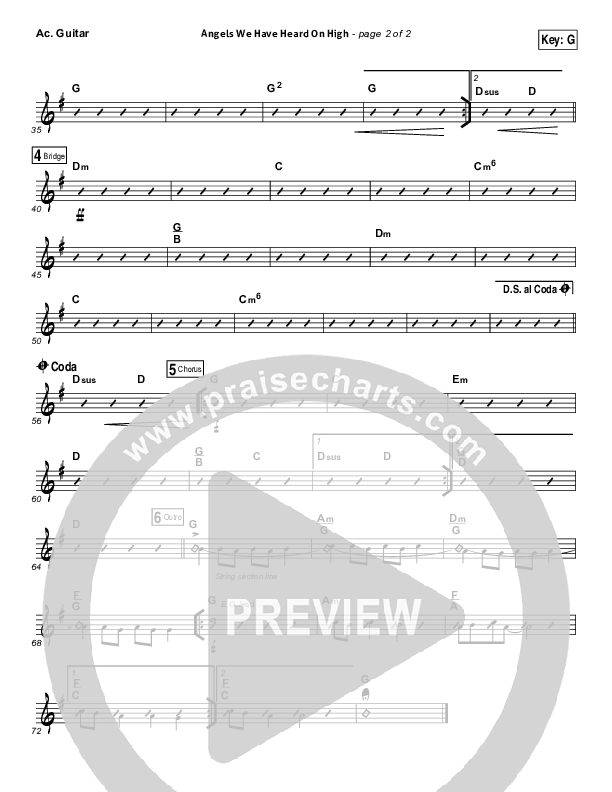 Angels We Have Heard On High Acoustic Guitar (Casey Darnell / North Point Worship)