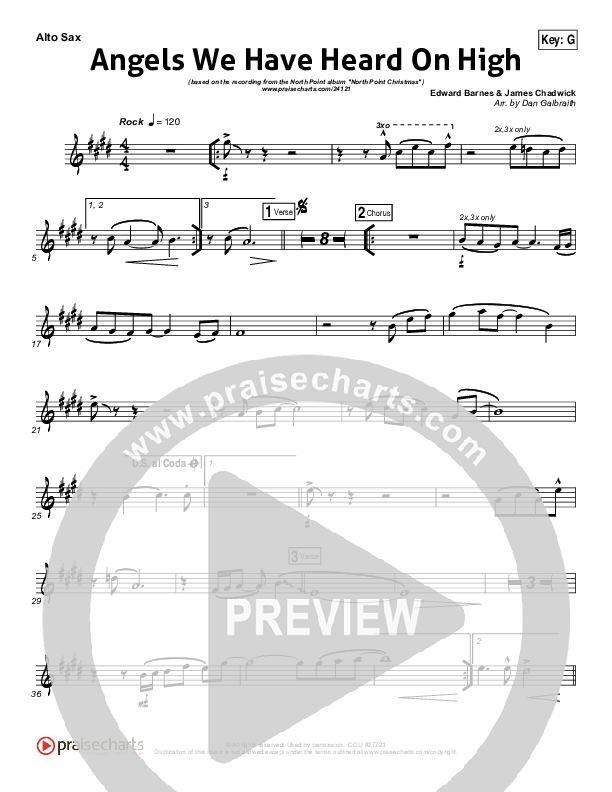 Angels We Have Heard On High Alto Sax (Casey Darnell / North Point Worship)