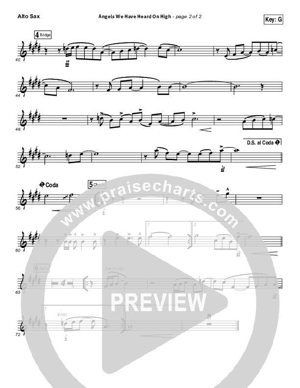 Angels We Have Heard On High Alto Sax (Casey Darnell / North Point Worship)