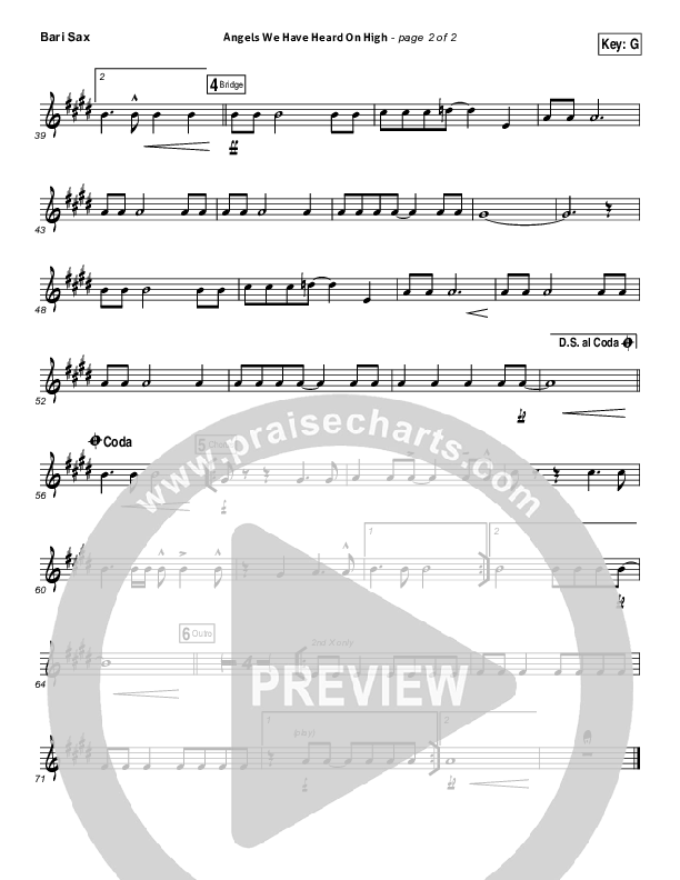 Angels We Have Heard On High Bari Sax (Casey Darnell / North Point Worship)