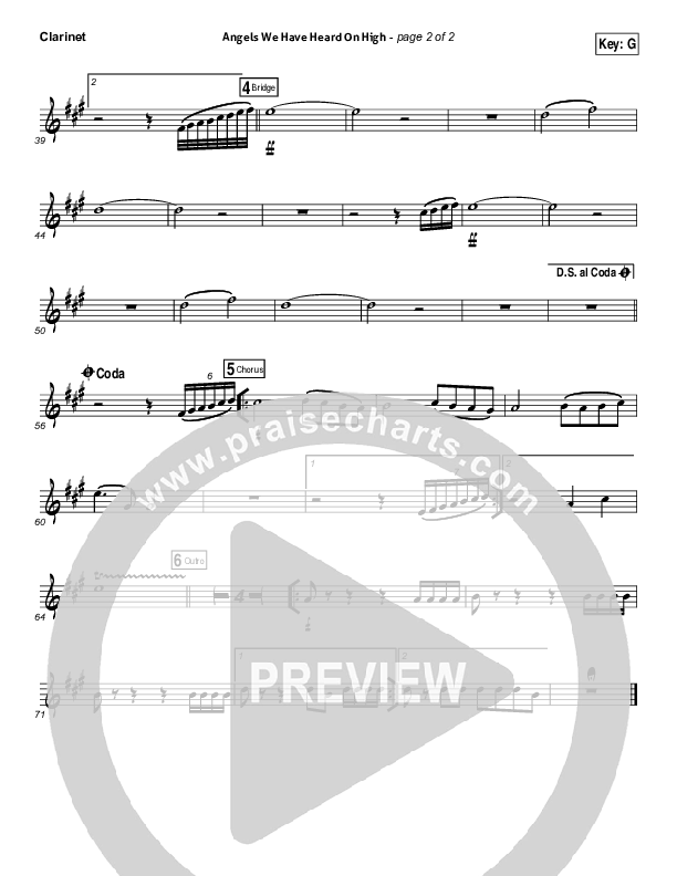 Angels We Have Heard On High Clarinet (Casey Darnell / North Point Worship)