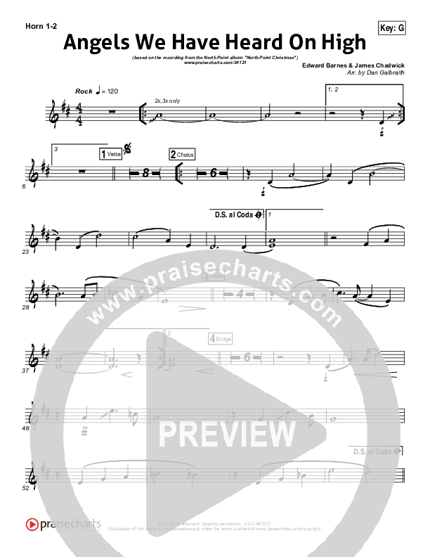 Angels We Have Heard On High French Horn 1/2 (Casey Darnell / North Point Worship)