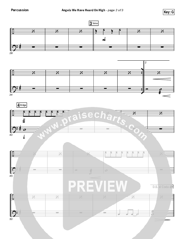 Angels We Have Heard On High Percussion (Casey Darnell / North Point Worship)