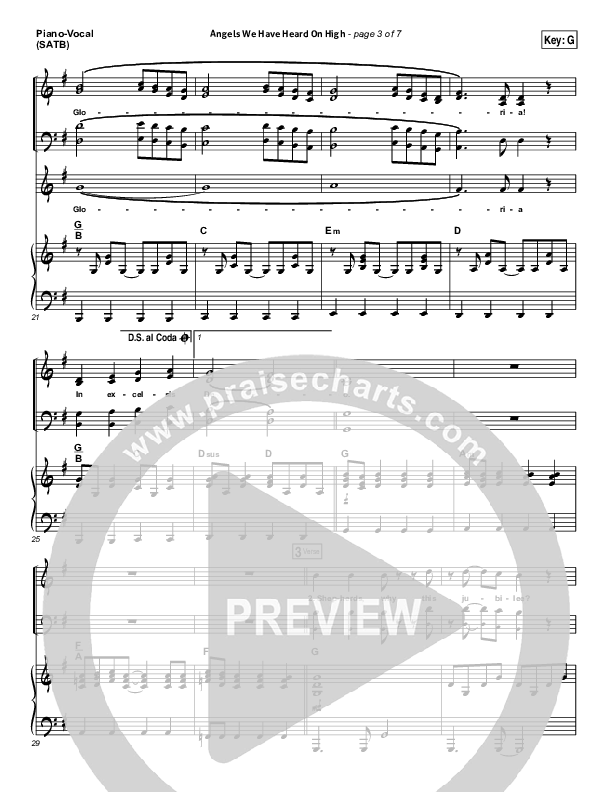 Angels We Have Heard On High Piano/Vocal (SATB) (Casey Darnell / North Point Worship)