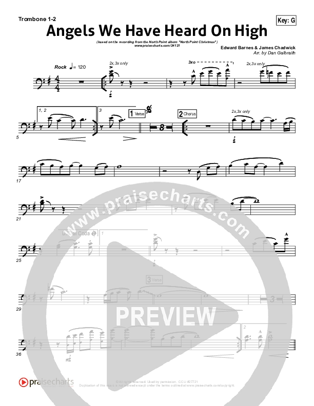 Angels We Have Heard On High Trombone 1/2 (Casey Darnell / North Point Worship)