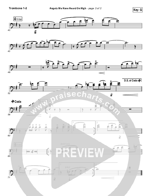 Angels We Have Heard On High Trombone 1/2 (Casey Darnell / North Point Worship)