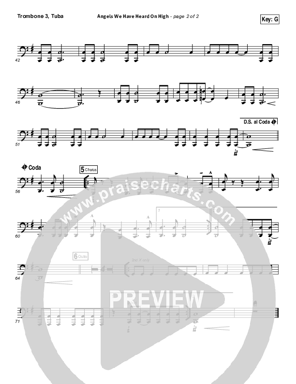 Angels We Have Heard On High Trombone 3/Tuba (Casey Darnell / North Point Worship)