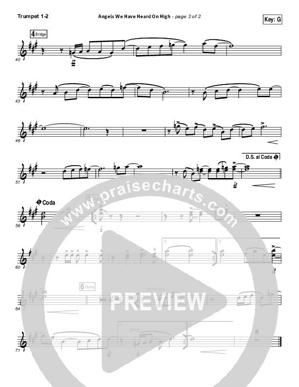 Angels We Have Heard On High Trumpet 1,2 (Casey Darnell / North Point Worship)