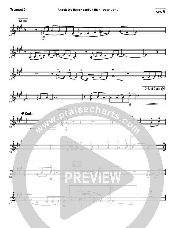 Angels We Have Heard On High Trumpet 3 (Casey Darnell / North Point Worship)