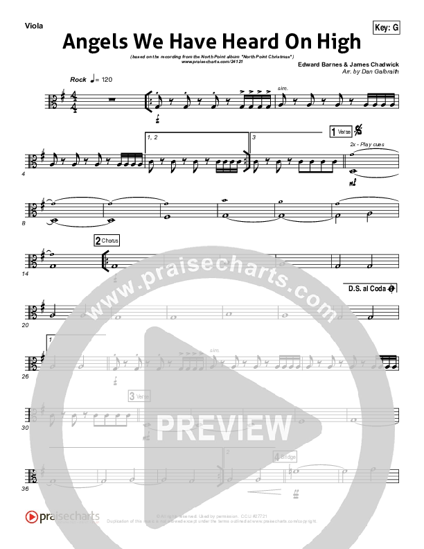 Angels We Have Heard On High Viola (Casey Darnell / North Point Worship)