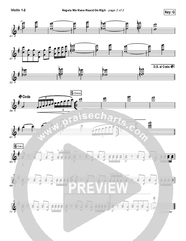 Angels We Have Heard On High Violin 1/2 (Casey Darnell / North Point Worship)