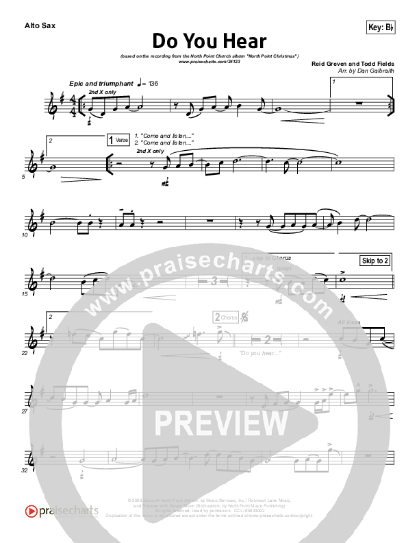 Do You Hear Alto Sax (James Carter / North Point Worship)